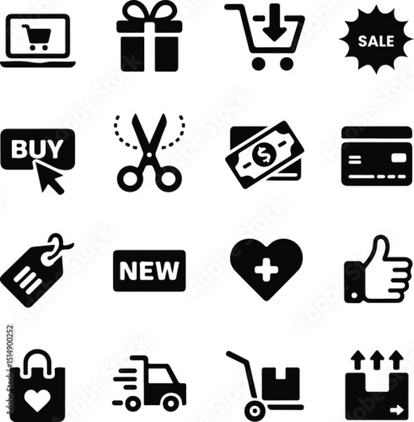 Obraz Ecommerce and Shopping Icons Set