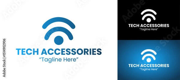 Obraz Sleek and Professional Logo for Tech Accessories Business Branding