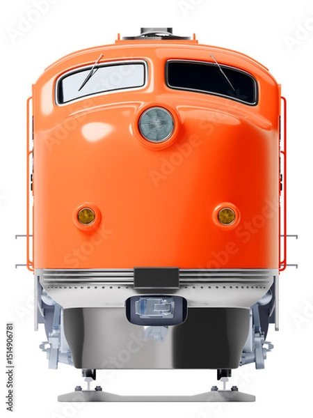 Fototapeta diesel locomotive retro-style front