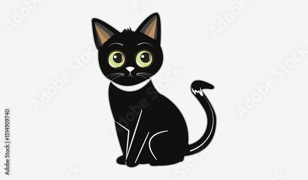 Obraz Cat emoji icon vector image.