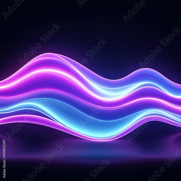 Fototapeta Abstract Neon Wave Design