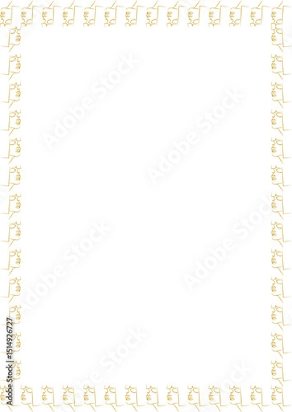 Fototapeta Aesthetic simple frame. Vector woman fashion frame for text. Simple template element for design