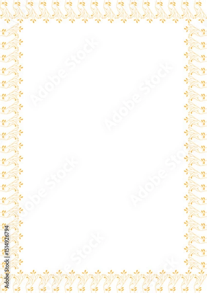 Obraz Herbal plant healing frame. Vector witchcraft frame for text. Simple template element for design