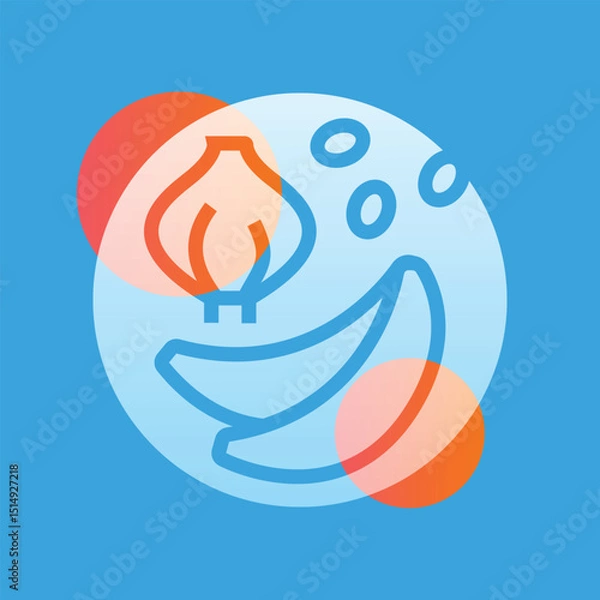 Obraz Prebiotic products  glassmorphism illustration.