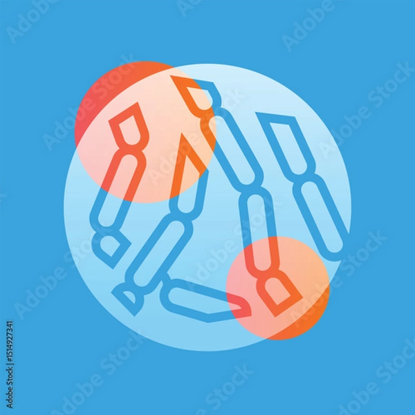 Obraz Bulgaricus glassmorphism illustration.