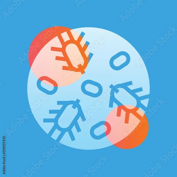 Obraz Escherichia coli glassmorphism illustration.
