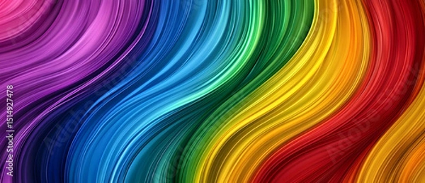 Fototapeta Abstract Colorful Rainbow Wave Design