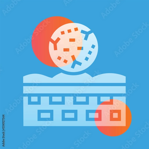 Obraz Infectious disease glassmorphism illustration.