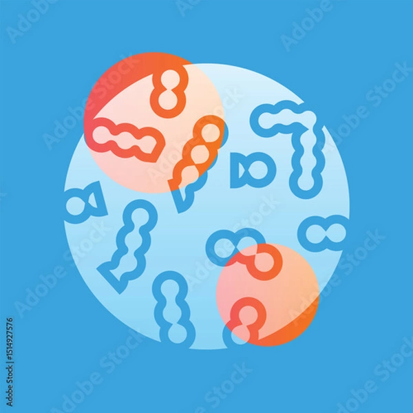 Obraz Lactococcus glassmorphism illustration