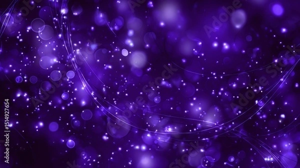 Obraz パープルライトとボケの幻想的背景