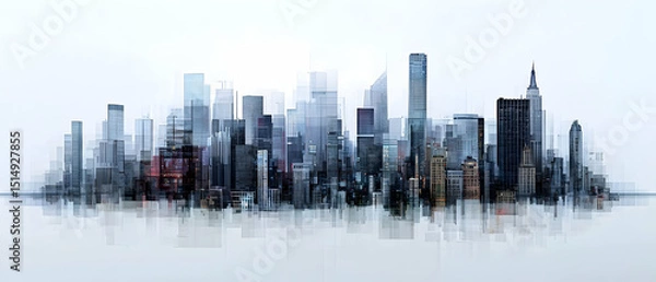 Fototapeta Abstract Cityscape Panorama