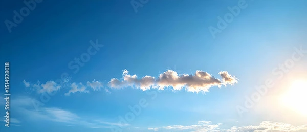 Fototapeta Vast Blue Sky With Fluffy Clouds
