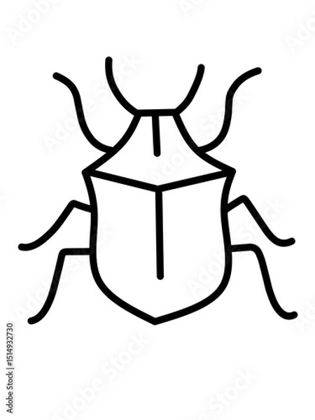 Obraz Line drawing mini insect illustration icon
