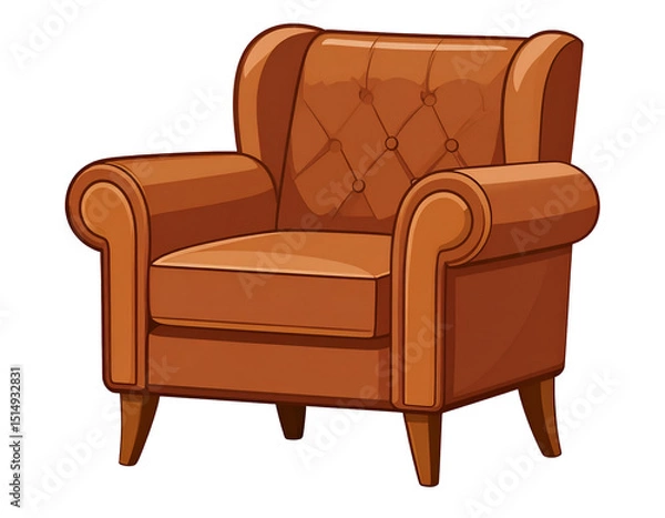 Obraz Comfortable brown armchair