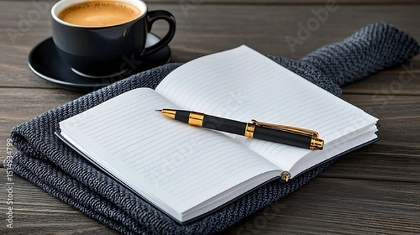 Obraz notebook and pen