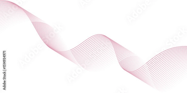 Fototapeta Colorful lines background. Wave of the many colored lines pattern and design elements created. Creative line art or abstract ribbon wavy stripes on a white isolated background. EPS10