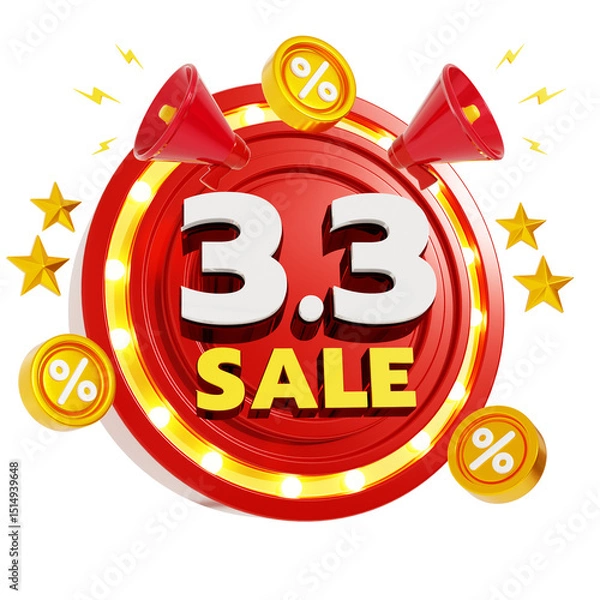 Fototapeta 3.3 flash sale Promotion 3D Rendering
