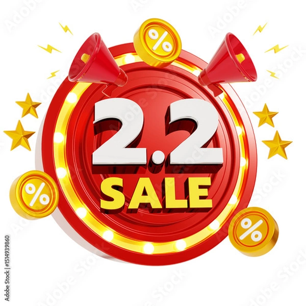 Fototapeta 2.2 flash sale Promotion 3D Rendering