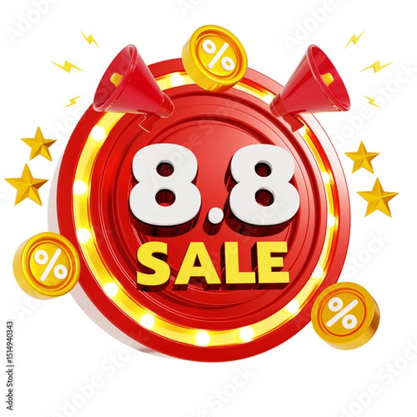 Fototapeta 8.8 flash sale Promotion 3D Rendering