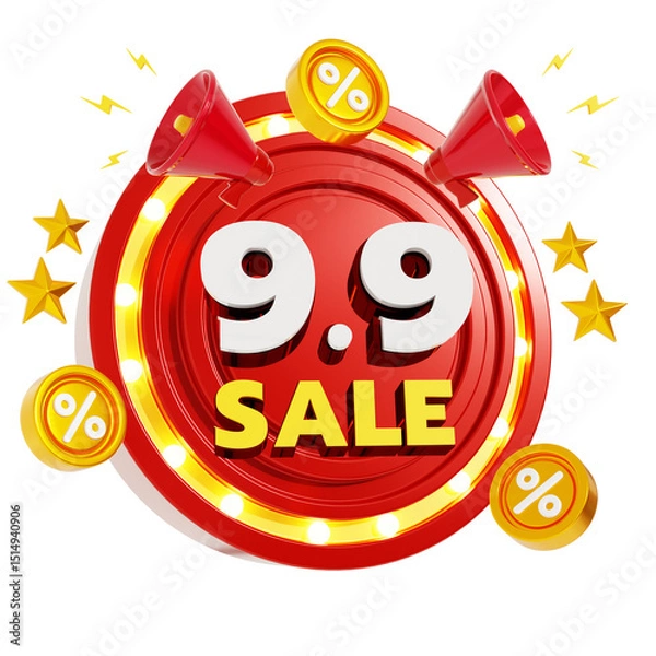 Fototapeta 9.9 flash sale Promotion 3D Rendering