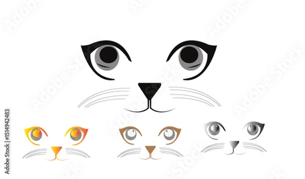 Obraz Cat emoji icon vector image.
