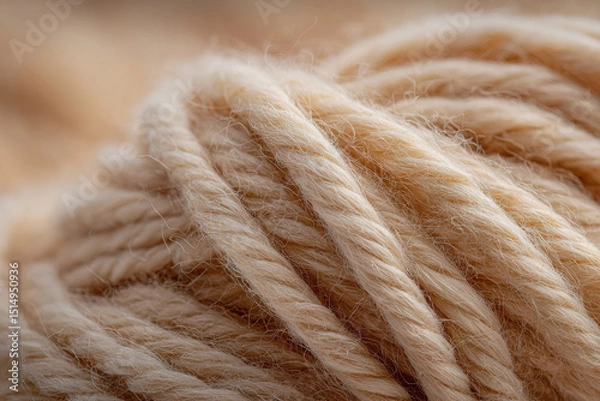Obraz closeup view of natural wool fibers highlighting their rich textures and soft earthy tones