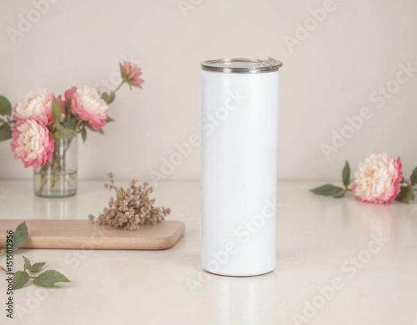 Obraz Versatile 20oz Blank White Tumblers in Rustic and Bright Settings