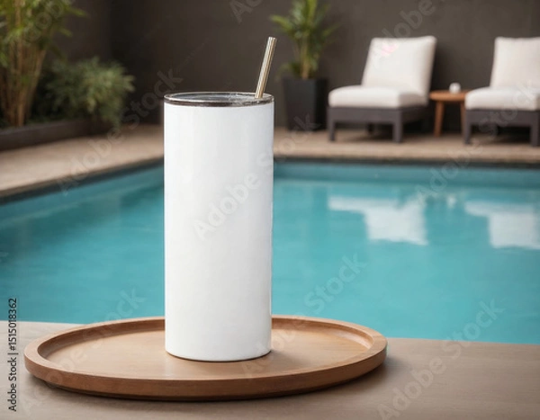 Obraz Versatile 20oz Blank White Tumblers in Rustic and Bright Settings