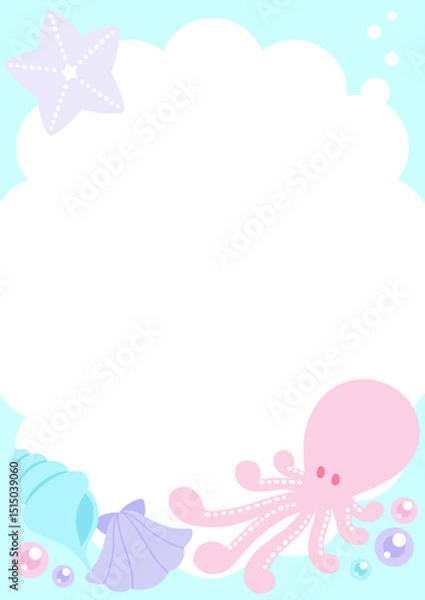 Fototapeta 海の生き物メモタコ