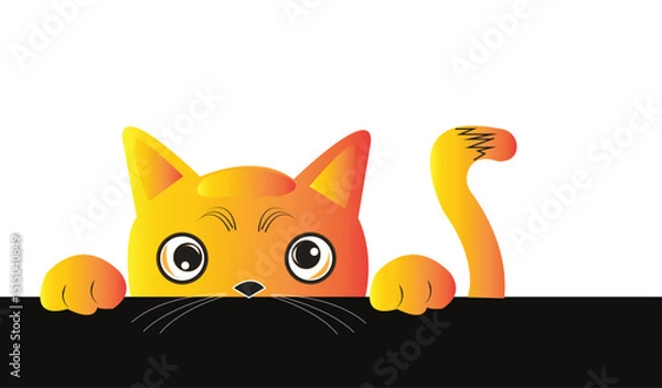 Obraz Cat emoji icon vector image.