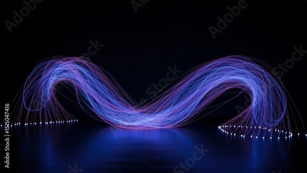 Obraz The abstract trajectory of purple light
