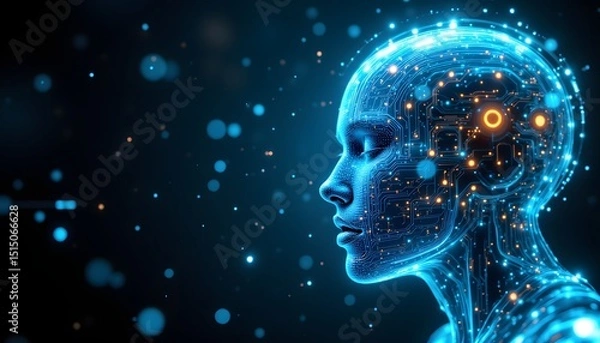 Obraz A revolutionary device, resembling a sleek, clear helmet, utilizes advanced artificial intelligence to map and transfer neural pathways associated with memory