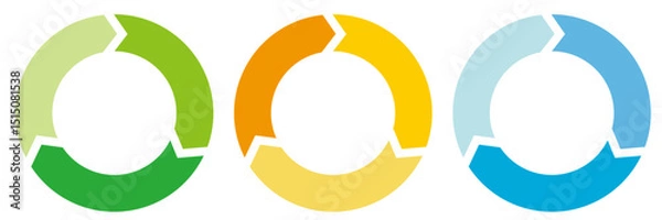 Obraz 矢印　サイクル図　循環　アイコンセット
