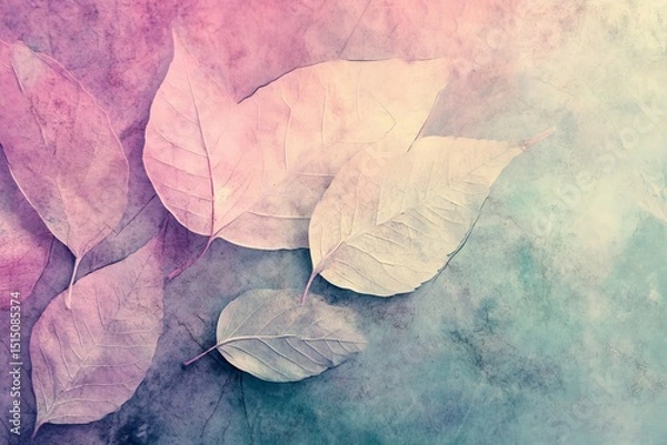 Fototapeta A background of colorful bright leaves. 