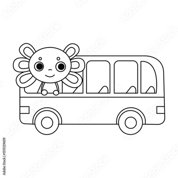 Fototapeta Axolotl hand drawn set coloring page for kids