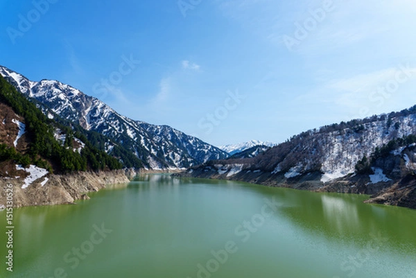 Obraz 黒部湖　アルペンルート　春