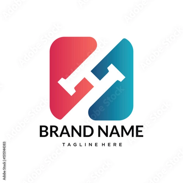 Obraz H tech  technology logo