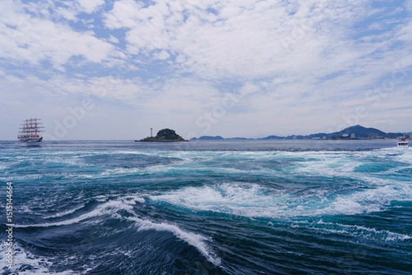 Obraz 鳴門の渦潮　春の大潮　2025/5/27撮影