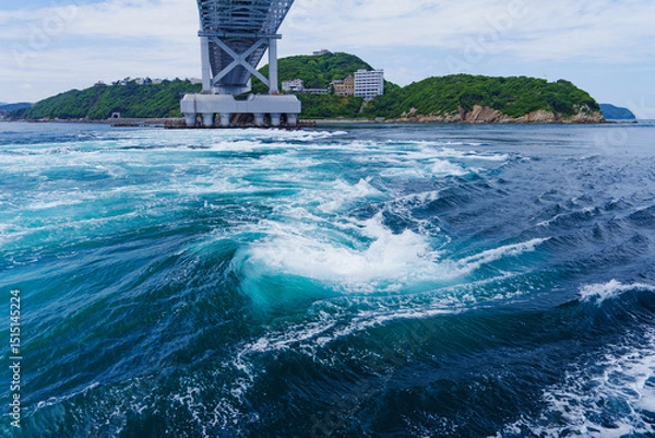 Obraz 鳴門の渦潮　春の大潮　2025/5/27撮影