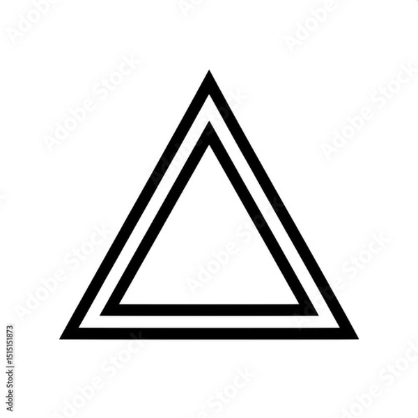 Fototapeta Black and White SVG of a Minimal Triangle