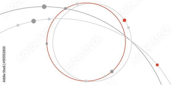 Fototapeta Circular lines with dots