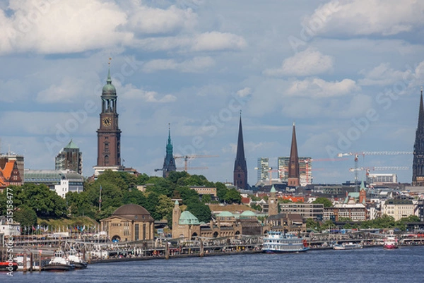 Obraz Der Hamburger HAfen und die Elbe