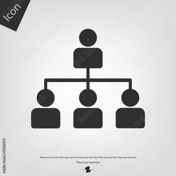 Obraz Organization chart vector icon
