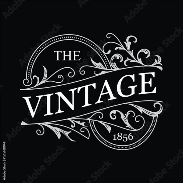 Obraz vintage retro label