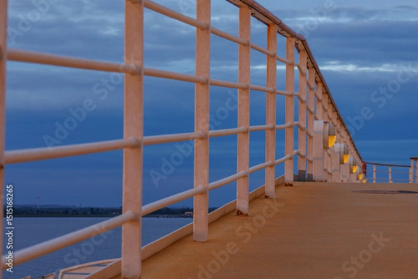 Obraz Sonnenuntergang auf der Elbe