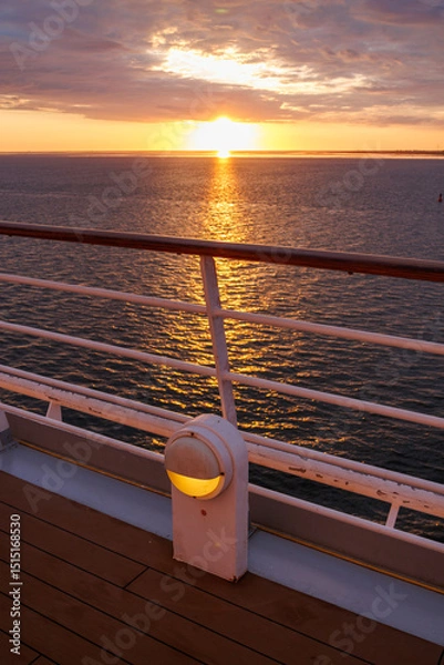 Obraz Sonnenuntergang auf der Elbe
