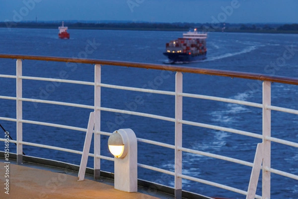 Obraz Sonnenuntergang auf der Elbe