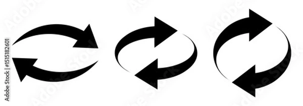 Fototapeta Two rotating arrows, recycle – vector