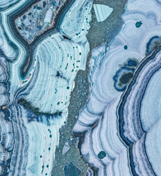 Obraz dark and light blue structure of malachite