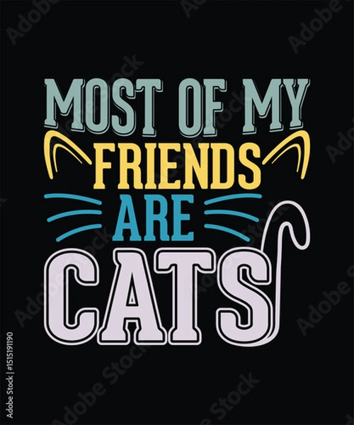 Obraz Abstract Cat Typography Design, EPS, VECTOR